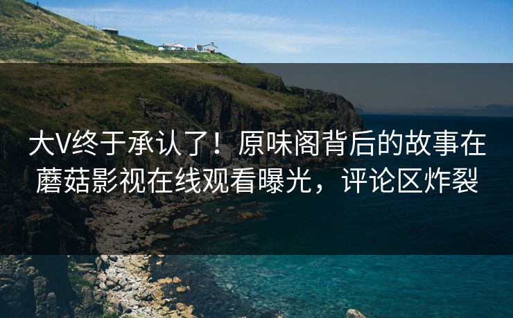 大V终于承认了！原味阁背后的故事在蘑菇影视在线观看曝光，评论区炸裂