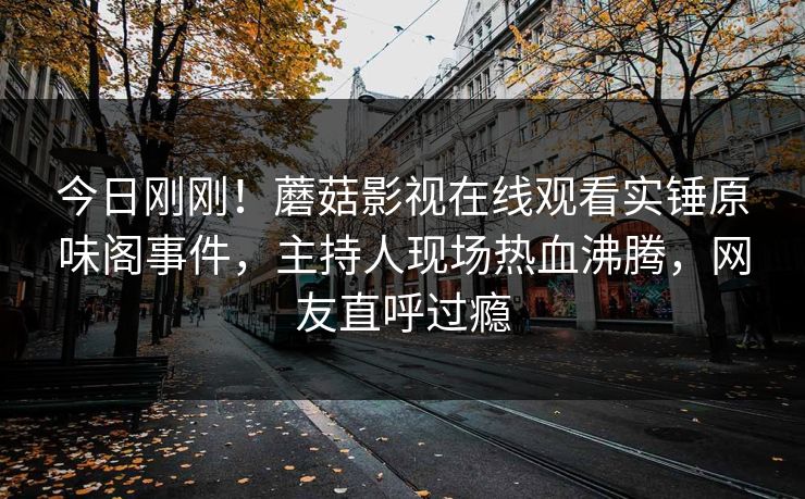 今日刚刚！蘑菇影视在线观看实锤原味阁事件，主持人现场热血沸腾，网友直呼过瘾