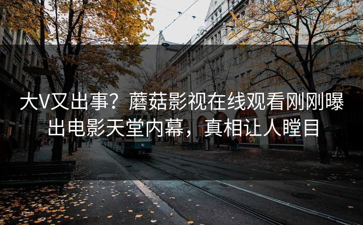 大V又出事？蘑菇影视在线观看刚刚曝出电影天堂内幕，真相让人瞠目