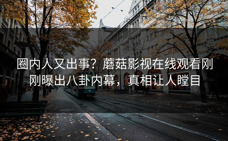 圈内人又出事？蘑菇影视在线观看刚刚曝出八卦内幕，真相让人瞠目