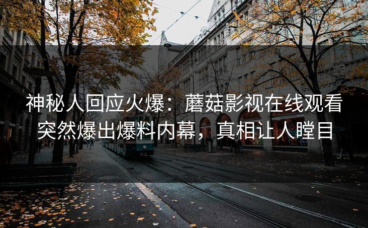 神秘人回应火爆：蘑菇影视在线观看突然爆出爆料内幕，真相让人瞠目