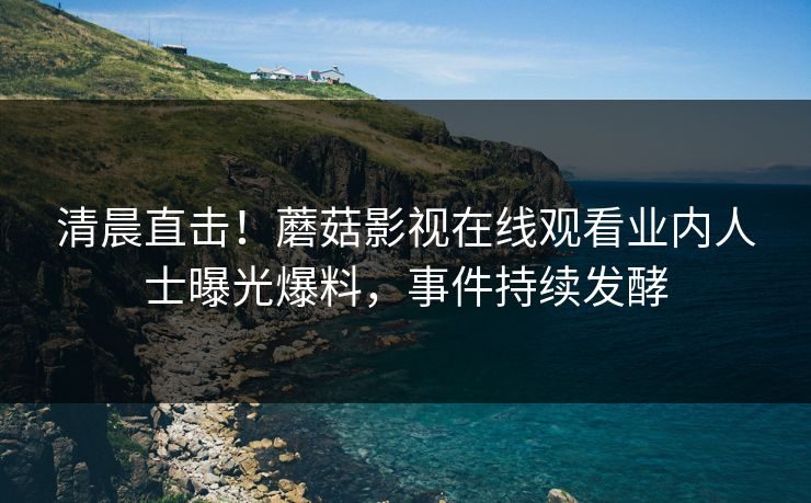 清晨直击！蘑菇影视在线观看业内人士曝光爆料，事件持续发酵